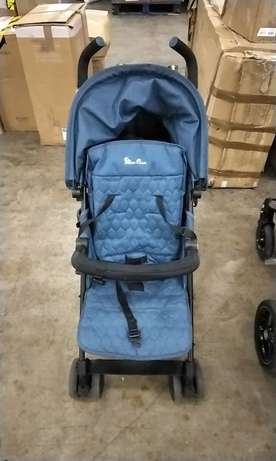 SILVER CROSS CLIC BLACK BABY STROLLER BLUE