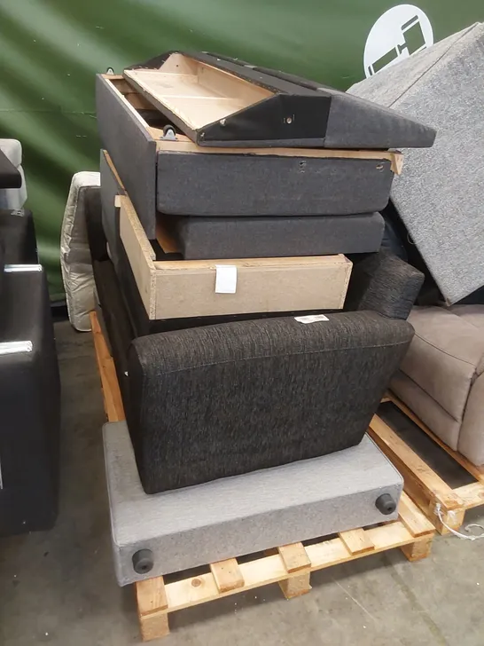 APPROXIMATELY THREE ASSORTED UPHOLSTERY SECTIONS