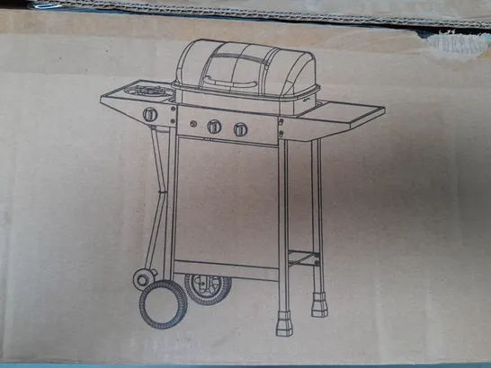 2 GAS BURNING BBQ WITH SIDE BURNER