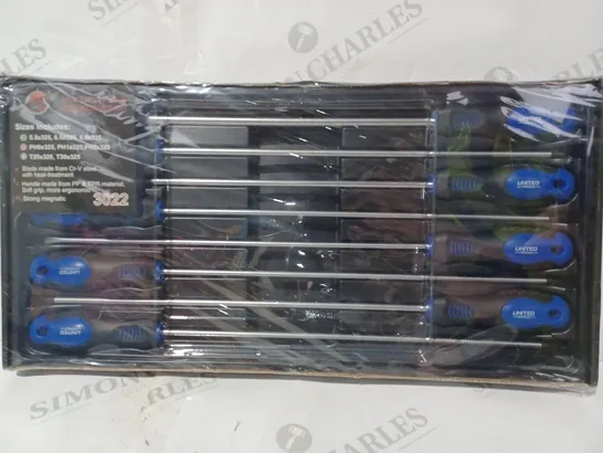 UNITED TOOLS 8PCS LONG REACH SCREWDRIVER SET