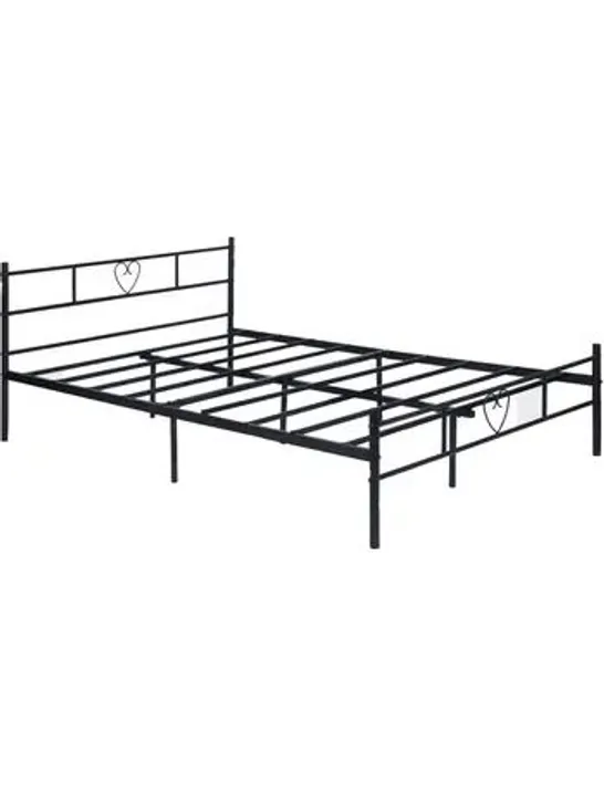 BOXED ALDOUS BED FRAME SMALL DOUBLE - BLACK (1 BOX)