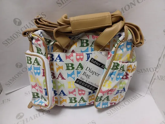 BABIES ALLEY DIAPER BAG 