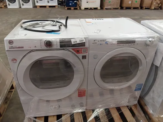 PALLET OF HOOVER H-DRY 500 11KG HEAT PUMP TUMBLE DRYER AND CANDY SMART PRO HEAT PUMP TUMBLE DRYER WHITE