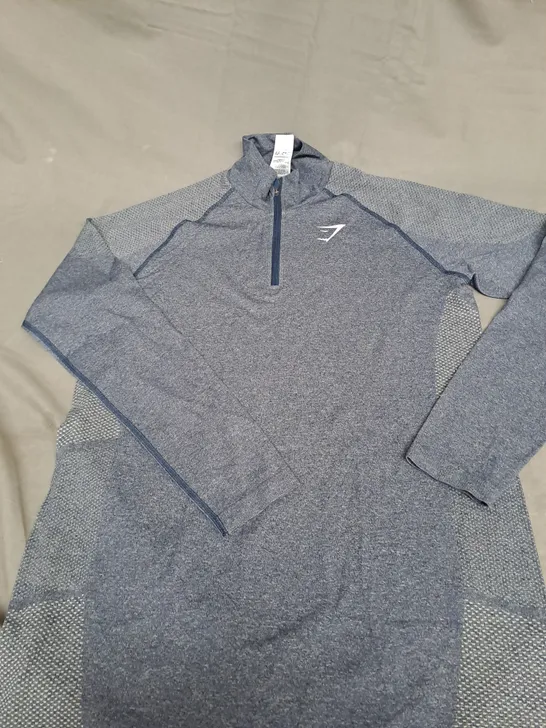 GYMSHARK VITAL SEAMLESS 1/4 ZIP SIZE M