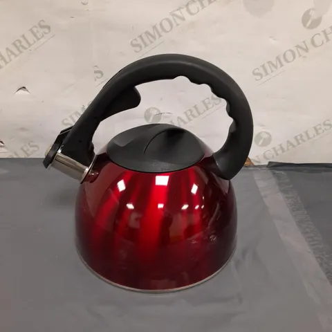 BOXED HOME TRANSLUCENT 1.6L STOVE TOP KETTLE RED