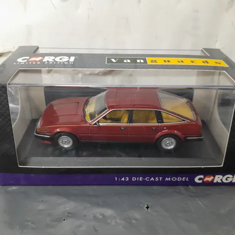 BOXED CORGI VANGUARDS 1:43 ROVER 3500 SE SD1 OPORTO RED