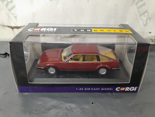 BOXED CORGI VANGUARDS 1:43 ROVER 3500 SE SD1 OPORTO RED