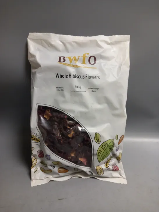 BWFO WHOLE HIBISCUS FLOWERS 400G BAG