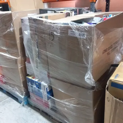 PALLET OF ASSORTED ELECTRICAL PRODUCTS AND ACCESSORIES TO INCLUDE; BLUETOOTH PARTY SPEAKER, SHARP PARTY SPEAKER, POLAROID DAB RADIO, ONE FOR ALL UNIVERSAL REMOTE AND ROKU EXPRESS