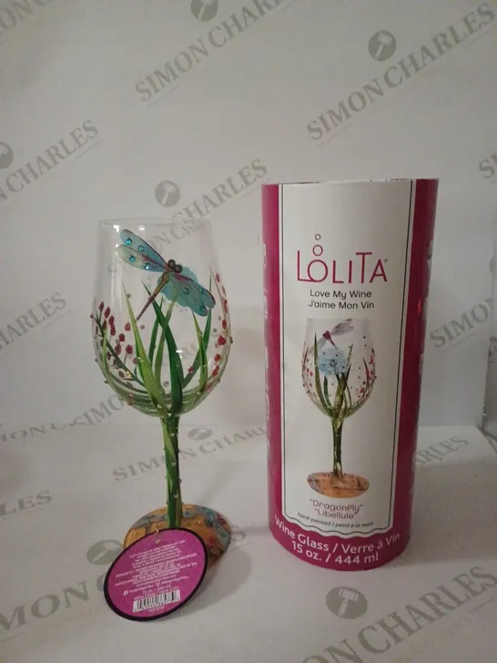 LOLITA DRAGONFLY STANDARD WINE GLASS