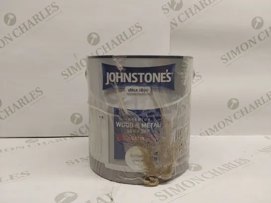 BOXED BRAND NEW JOHNSON'S INTERIOR WOOD & METAL QUICK DRY SATIN PAINT, COLOUR: BRILLIANT WHITE