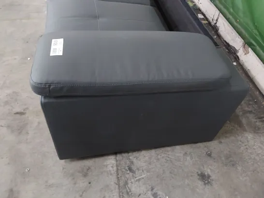 TWO SEATER SOFA BASE CHARCOAL LEATHER (NO BACK)