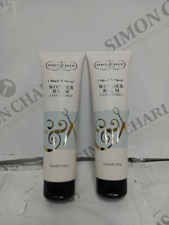 2 X BOXED PERCY REED LONDON WONDER BALM HAIR PRIMER 150ML