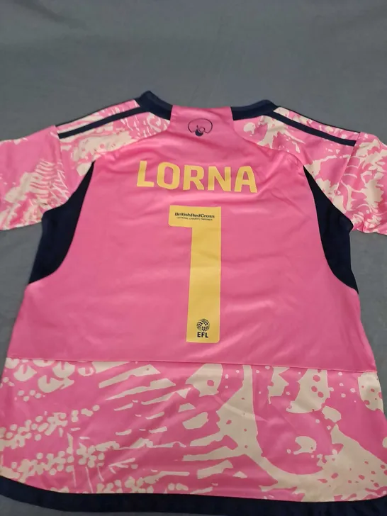 LEEDS UNITED FC AWAY KIT WITH LORNA 1 SIZE 18