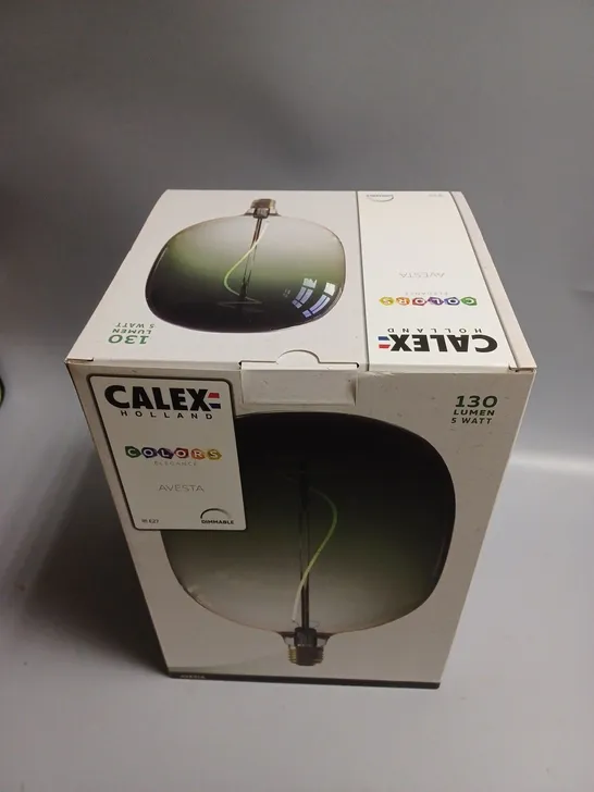 BOXED CALEX HOLLAND AVESTA 130 LUMEN 5 WATT DECORATIVE GREEN AND BLUE BULB