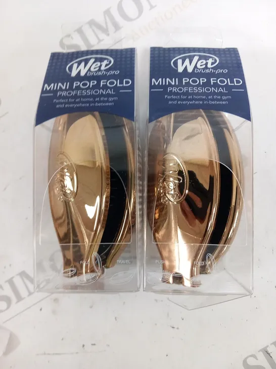 2 BOXED WET BRUSH PRO MINI POP FOLD PROFESSIONAL 