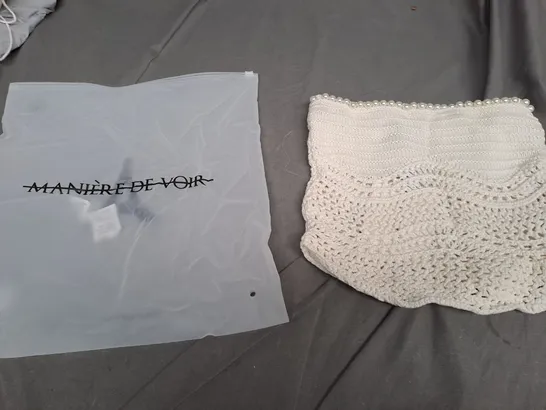 MANIERE DE VOIR CROCHET BANDEAU TOP OFF WHITE XS