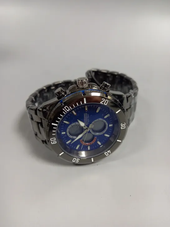 BOXED BARKERS OF KENSINGTON PREMIER SPORT BLUE DIAL WATCH 