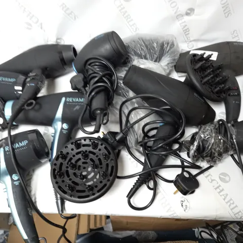 LOT OF APPROXIMATELY 18 UNBOXED REVAMP HAIR DRYERS