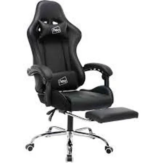 BOXED BLACK OFFICE GAMING CHAIR - COLLECTION ONLY 