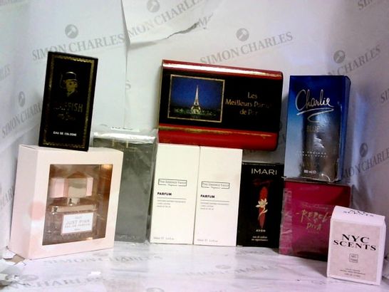 ASSORTMENT OF 10 PERFUMES TO INCLUDE CHARLIE BLUE 100ML AND  NEXT JUST PINK EDP 30ML