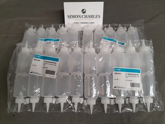 LOT OF 4 10-PACKS OF 60ML DISPENSER BOTTLES