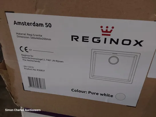 BOXED REGINOX AMSTERDAM 50 REGI-GRANITE SINK PURE WHITE