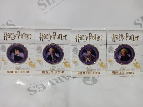 HARRY POTTER SET OF 4 COLLECTIBLE CHARACTER MEDALS