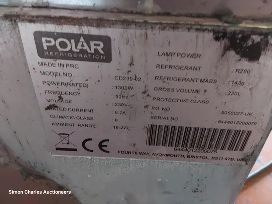 POLAR MERCHANDISING DISPLAY CHILLER Model CD239-02