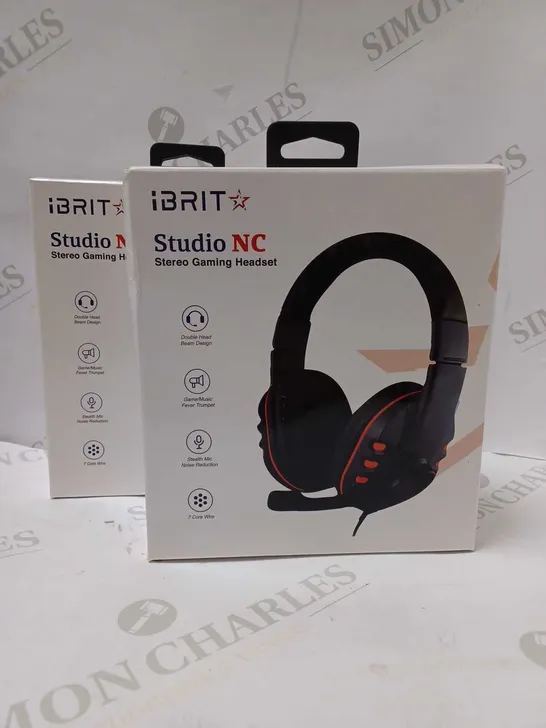 LOT OF 2 IBRIT STUDIO NC GAMING HEADSETS