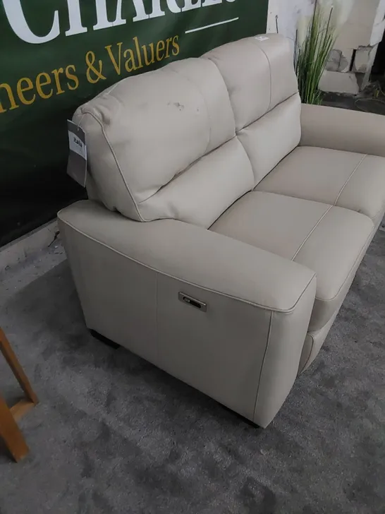 QUALITY DESIGNER SELVA 2-SEATER RECLINING LOVESEAT IN LEATHER 