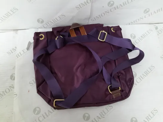 HOUSE OF BRAUR NYLON RUCKSACK IN PURPLE RRP £59.95