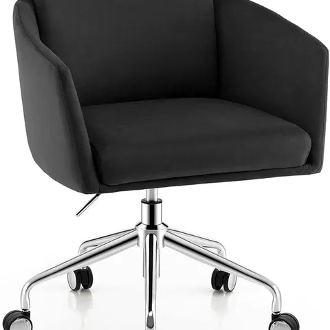 BOXED COSTWAY ADJUSTABLE HOME OFFICE CHAIR SWIVEL COMPUTER CHAIR VANITY CHAIR W/ARMREST - BLACK