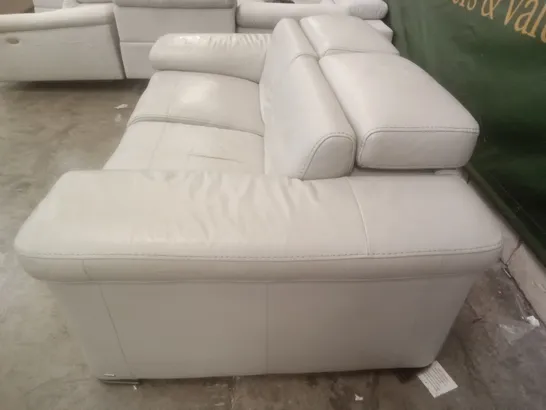 2 SEATER SOFA - GREY LEATHER