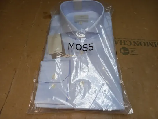 MOSS TAILORED LIGHT BLUE BUTTONED SHIRT - SIZE 15