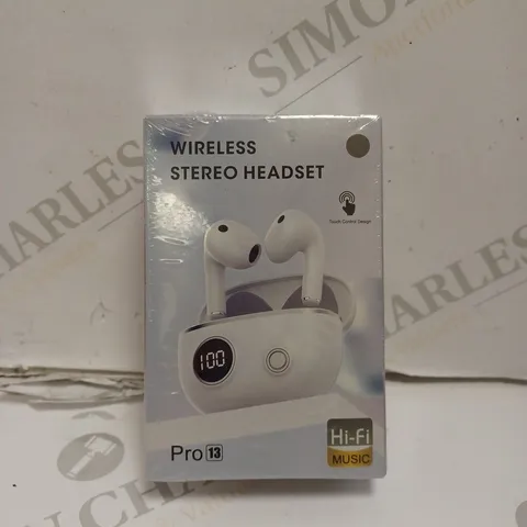 BOXED SEALED PRO 13 WIRELESS STEREO EARPHONES 