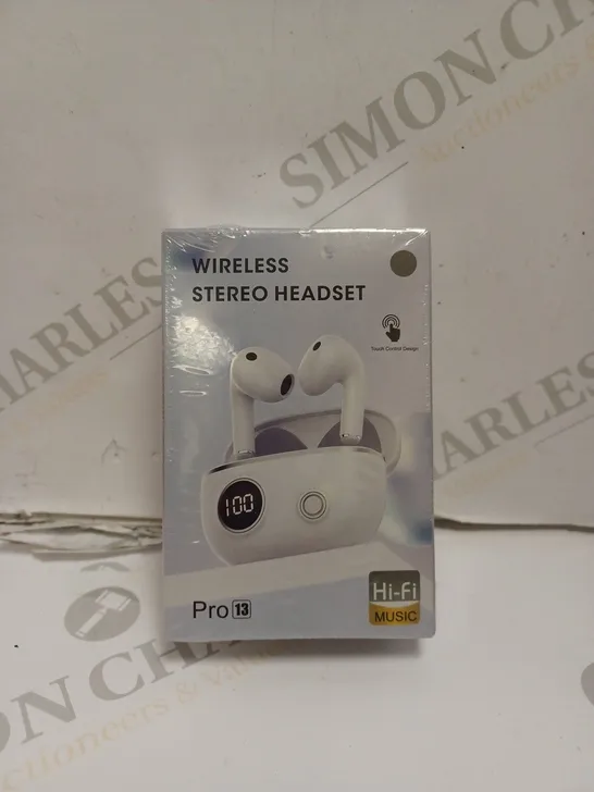 BOXED SEALED PRO 13 WIRELESS STEREO EARPHONES 