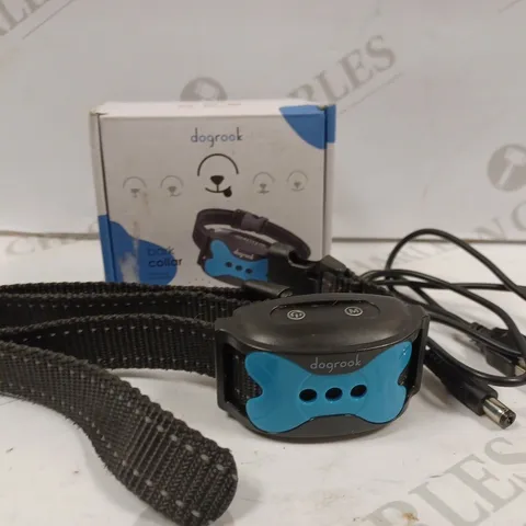 BOXED DOGROOK BLACK/BLUE BARK COLLAR 