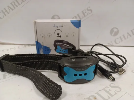 BOXED DOGROOK BLACK/BLUE BARK COLLAR 