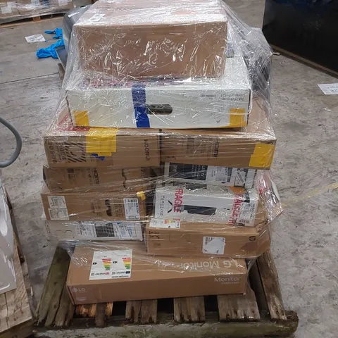 PALLET OF ASSORTED COMPUTER MONITORS - BRANDS, SIZES AND CONDITIONS MAY VARY