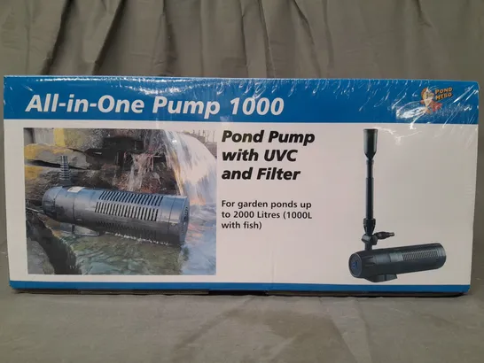 BOXED POND HERO ALL-IN-ONE PUMP 1000 POND PUMP WITH UVC AND FILTER