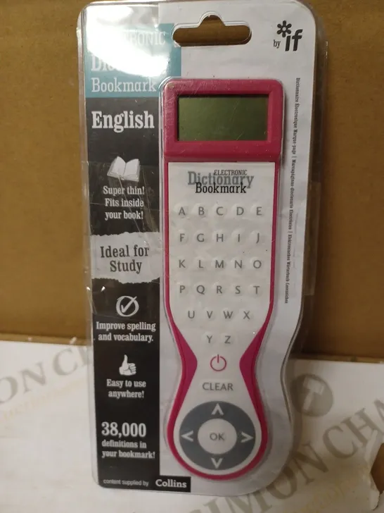 IF ELECTRONIC DICTIONARY BOOKMARK - ENGLISH, PINK