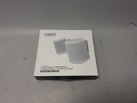 BOXED FLEXSON S1-WMX2 2X WALL MOUNTS IN WHITE 