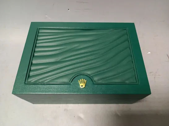 ROLEX GENEVE SUISSE WATCH BOX IN GREEN