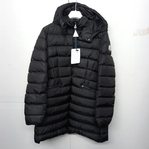 MONCLER WOMENS BLACK PADDED COAT - 14 ANNI 164CM