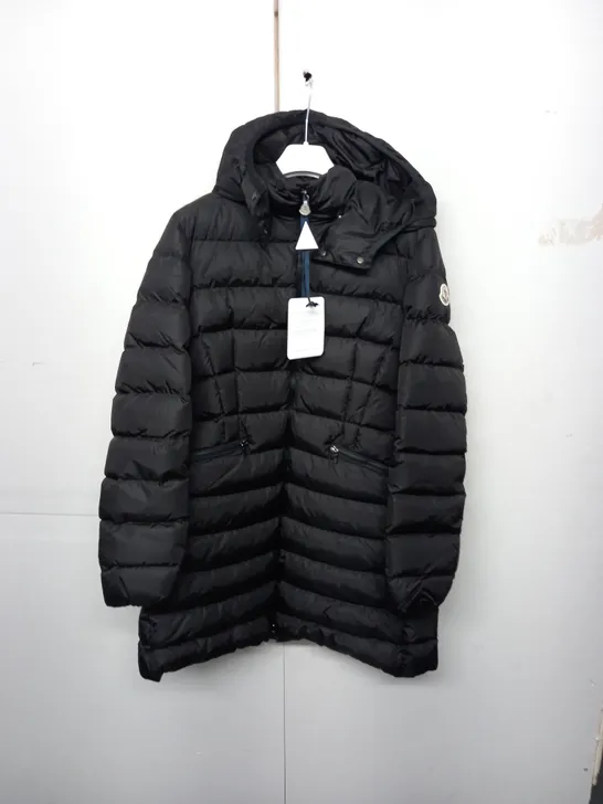 MONCLER WOMENS BLACK PADDED COAT - 14 ANNI 164CM