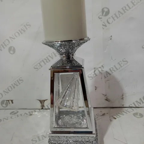 JULIEN MACDONALD FLAMELESS SWIRLING GLITTER CHRISTMAS TREE CANDLE HOLDER