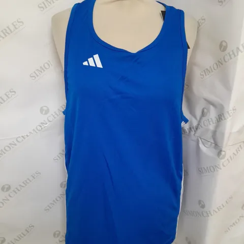 ADIDAS BOXING TANK TOP IN BLUE/HITE SIZE S