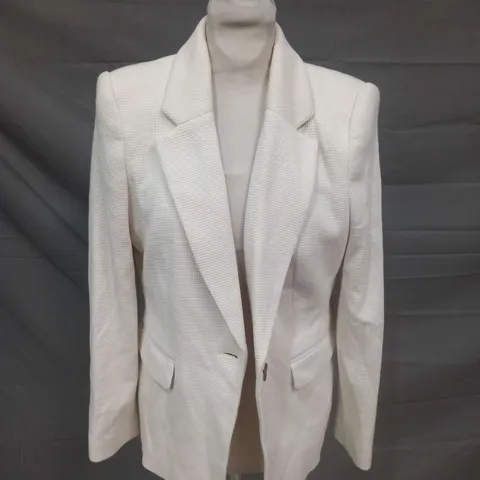 M&S WHITE BLAZER - SIZE 12