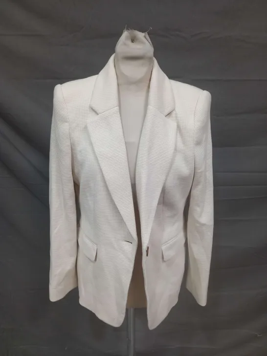 M&S WHITE BLAZER - SIZE 12